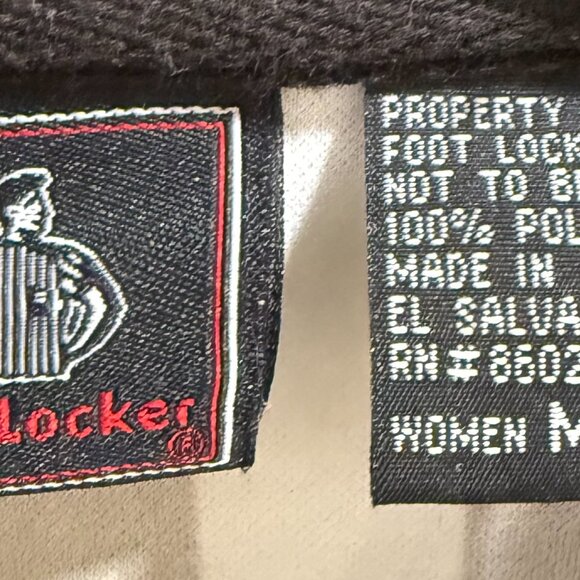 Foot Locker Employee Uniform Women’s Medium Shirt Black White Striped - Picture 2 of 5